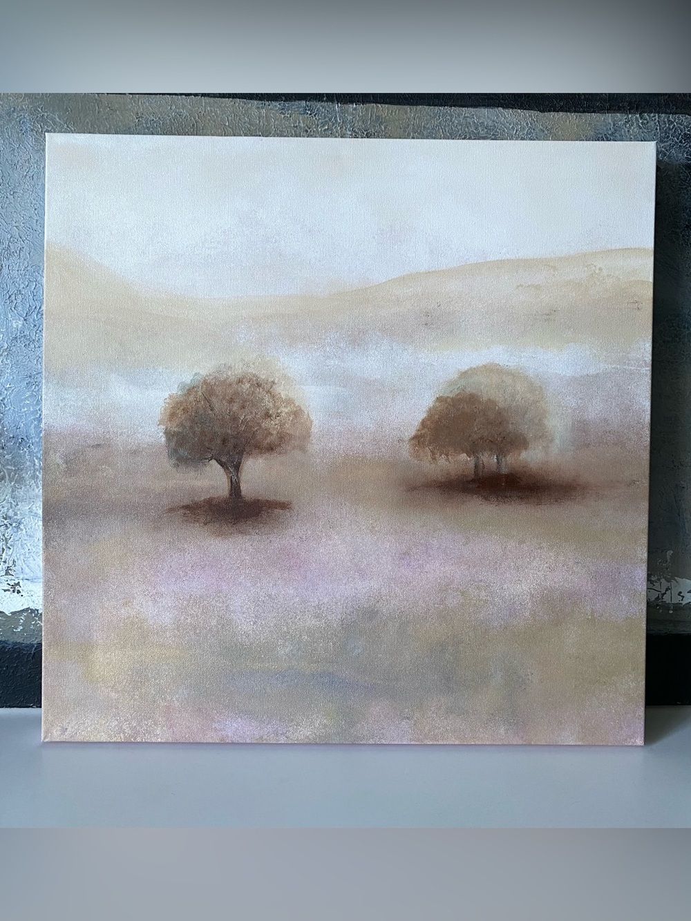 Original abstract painting landscape trees